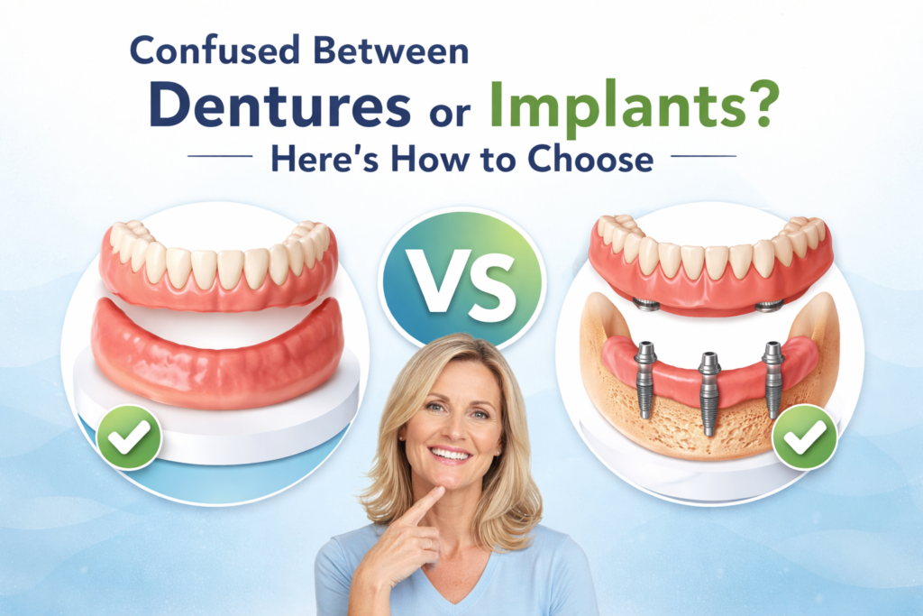 Confused Between Dentures or Implants? Here’s How to Choose