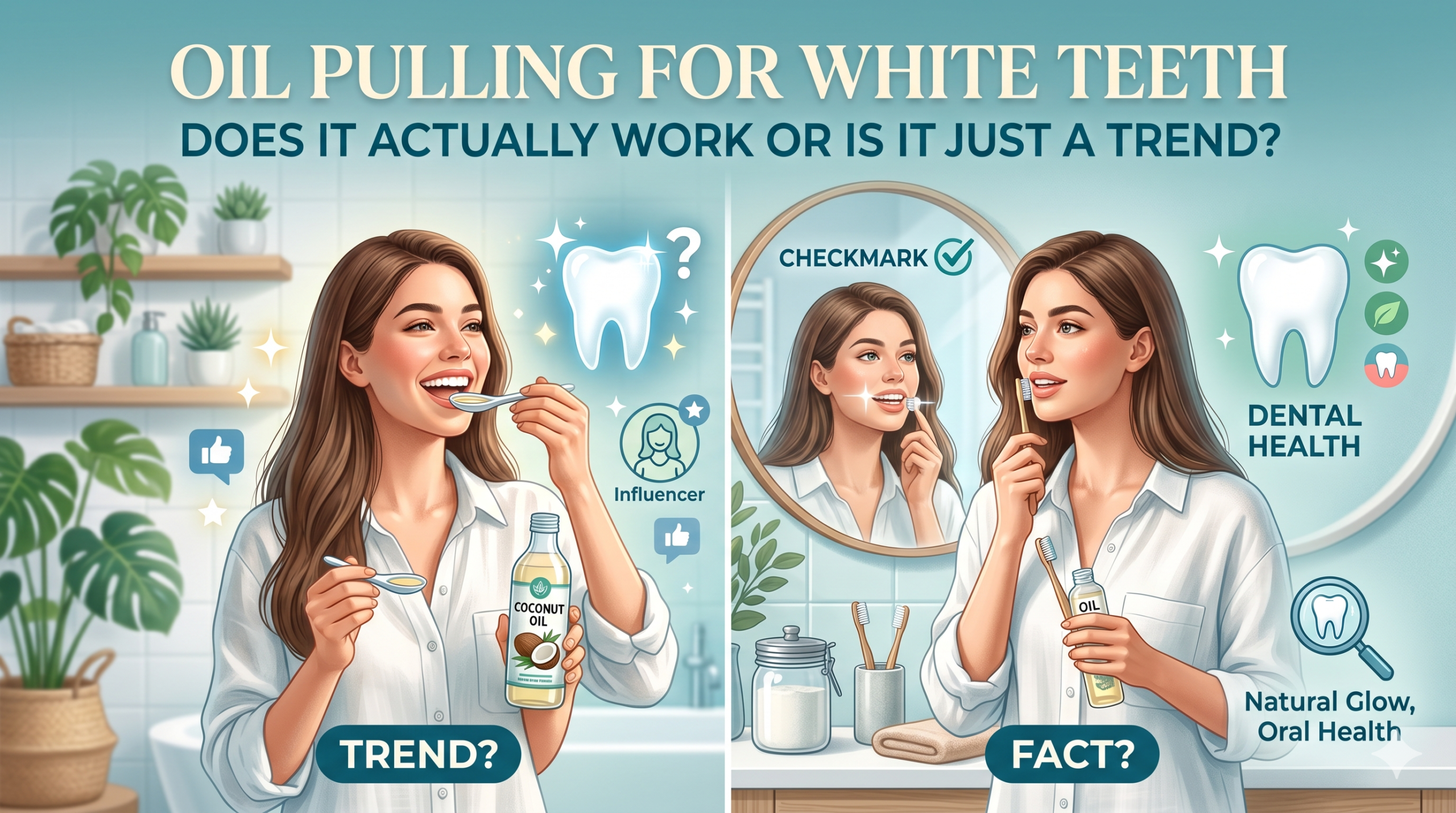 Oil Pulling for White Teeth