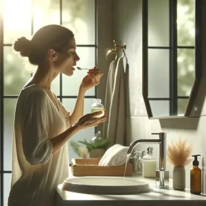 "how to do oil pulling correctly – morning oral care routine" 
